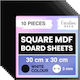 Creative Deco 10 X 30x30cm Black Mdf Board 300 ...