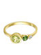 Vogue Ring with Stones made of Silver Gold Plated
