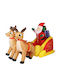 Inflatable Illuminated Santa Claus in Sleigh 220x130x110cm