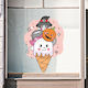 Halloween Schaufenster- und Wandsticker Eiscreme 50x35cm