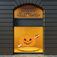 Halloween Schaufenster Dekorative Kürbis der Liebe 90x100cm