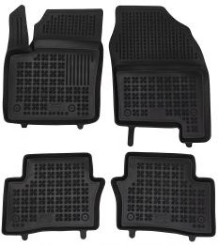 Rubber Car Mats Rezaw Plast Toyota C-HR 2023+ Hybrid Fire Extinguisher On Passenger Side Raised Sides Type Set 4 Pieces 201456