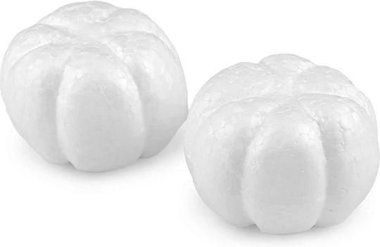 Styrofoam Pumpkins 4x5.5cm Set of 10 Pieces