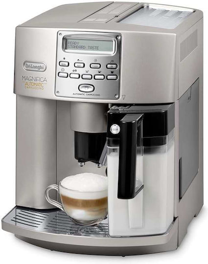 De'Longhi Magnifica Automatic Espresso Coffee Machine 1350W Pressure 15bar for Cappuccino with Grinder Silver ESAM 3500.S