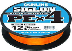 Sunline Siglon Braided Fishing Line X4 150m Orange