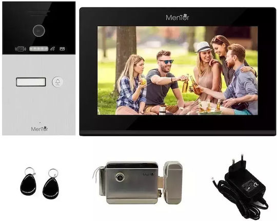 Kit Video Interfon Wifi 1 Familie Mentor Sykt083b 10.1 Inch Ahd 2mp 24v 2 Fire Negru