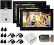 Set Video Interfon Wi-Fi 3 Familii Mentor Sykt092b 10.1 Inch Ahd 2mp 24v 2 Fire 5în1 Negru