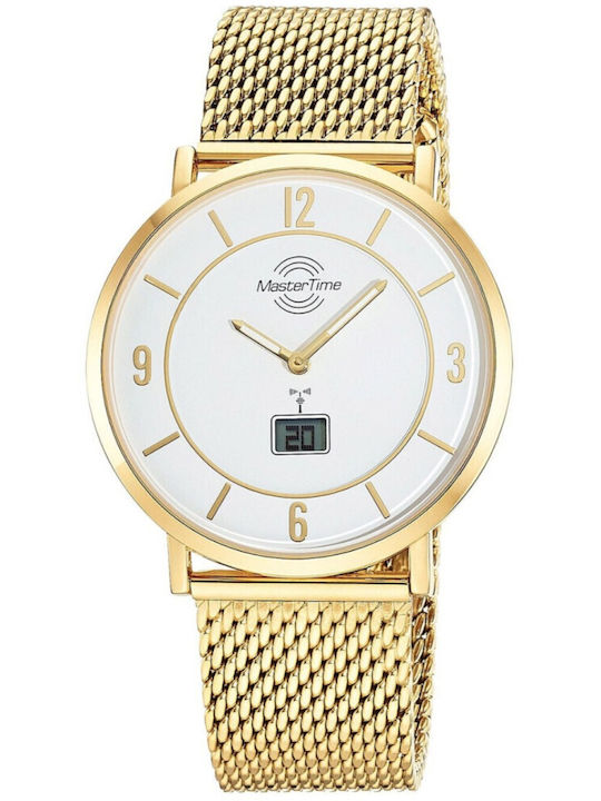 Master Time Ψηφιακό Ανδρικό Ρολόι 42mm Μπαταρίας Χρυσό