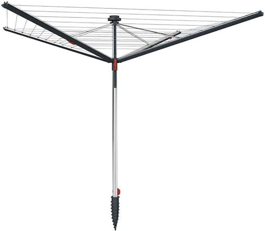 Vileda Sunrise Folding Floor Clothes Drying Rack for Garden Stainless Steel with Hanging Length 50m
