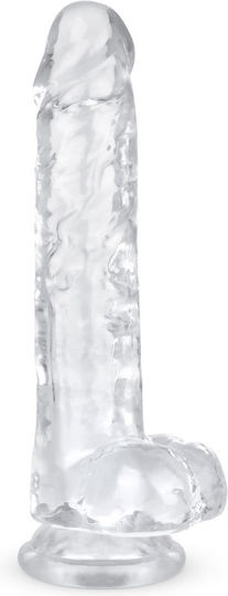 Easytoys Realistic Dildo with Balls and Suction Cup Transparent