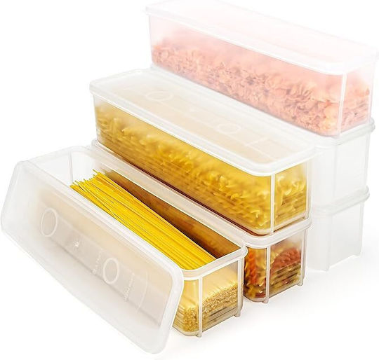 Belle Vous Set 6buc Borcane pentru paste cu capac ermetic Plastic Transparent 1300ml