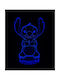 Lumini LED Lampă decorativă pentru copii Stitch Negru 19εκ.