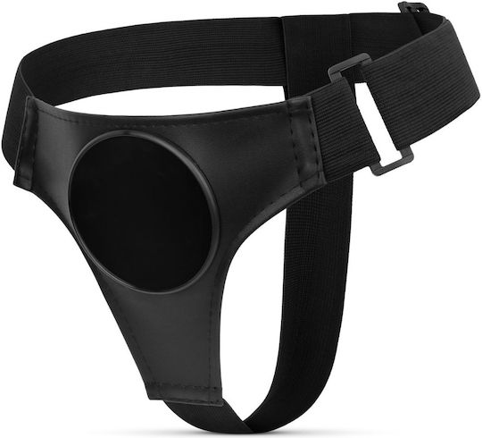 Schwarzes Verstellbares Strap-On Gurtzeug mit Saugnapf Easytoys Fetish Collection 58cm