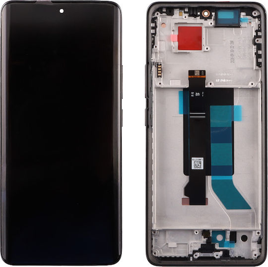 Οθόνη mit Touch-Mechanismus und Rahmen für Xiaomi Redmi Note 14 Pro 5G (Schwarz)