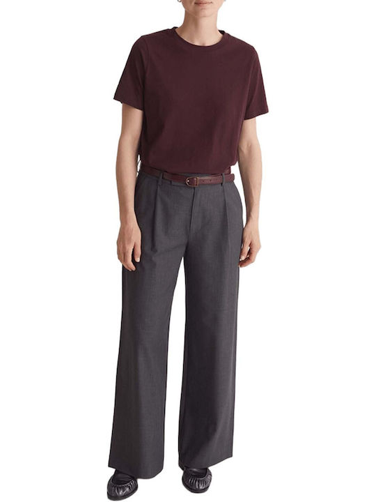 Yerse Women's Fabric Trousers Gray