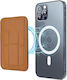 4Smarts MagSafe Suport Carduri Ultimag Ergofold Cognac