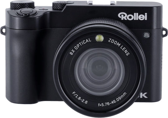 Rollei Powerflex Dual Lens Compact Camera Optical Zoom 8x Black