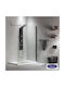 Devon Iwis Walk-in Фиксирана страна Душ 109x200см Черен мат