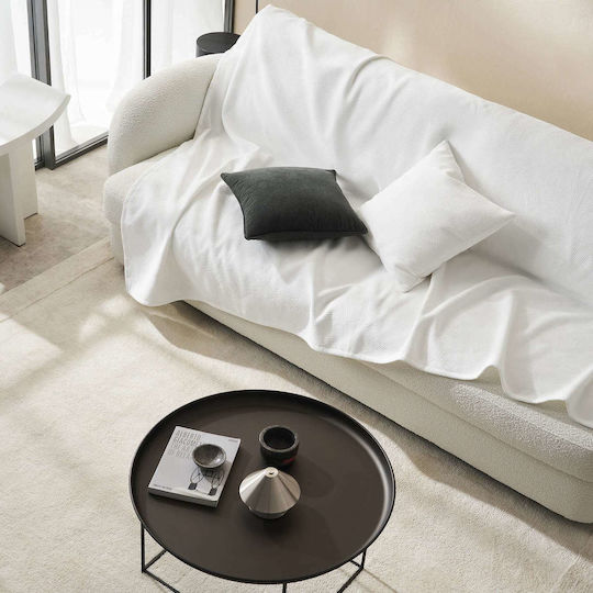 Gofis Home Nimbus Ριχτάρι Τετραθέσιου Καναπέ Ζακάρ 180x350εκ. Polar White 447/26