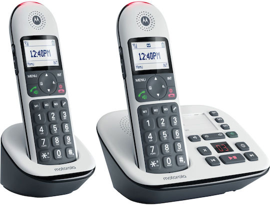 Motorola CD5012 Ασύρματο Τηλέφωνο Duo Λευκό