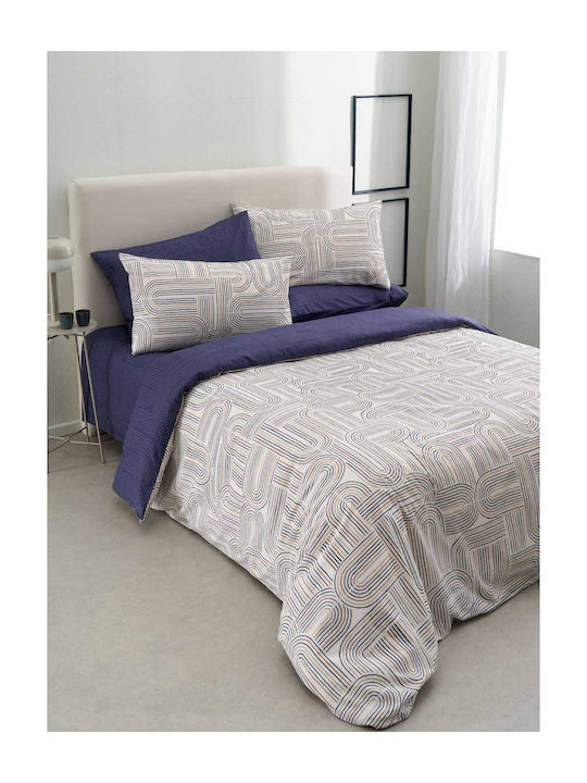 Vesta Home Πάπλωμα Υπέρδιπλο 230x240εκ. Πετρόλ-γκρι