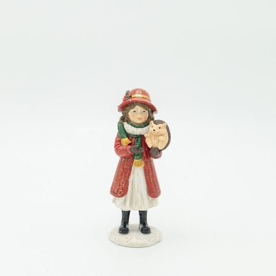 Eurolamp Decorative Polyresin Red Hedgehog Girl 5x13cm