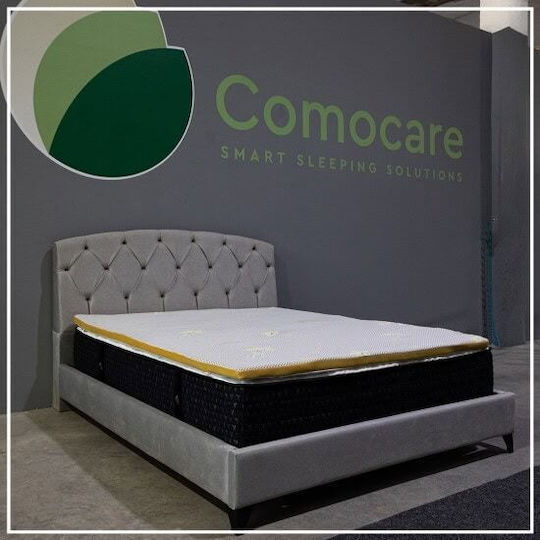 Como felt & wadding producers Mattress Topper Double Memory Foam with Removable Cover 150x200x4cm