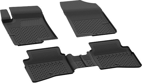 Sahler Car Rubber Floor Mats Raised Sides 4D Kia Rio 2012-2016