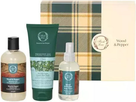 Fresh Line Wood & Pepper Σετ Περιποίησης για Ενυδάτωση & Καθαρισμό Σώματος 3τμχ