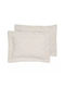 Das Home Happy 0288 Kissenbezug-Set mit Umschlagumschlag Gesteppt Happy White 50x70cm.