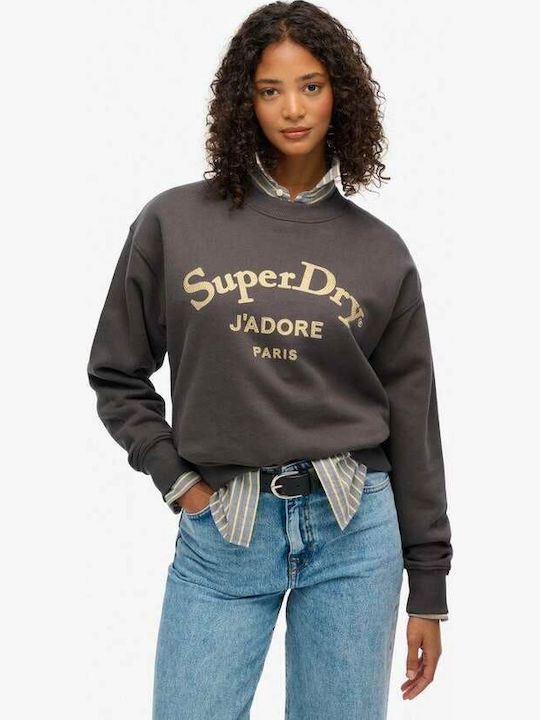 Superdry Γυναικείο Φούτερ Γκρι