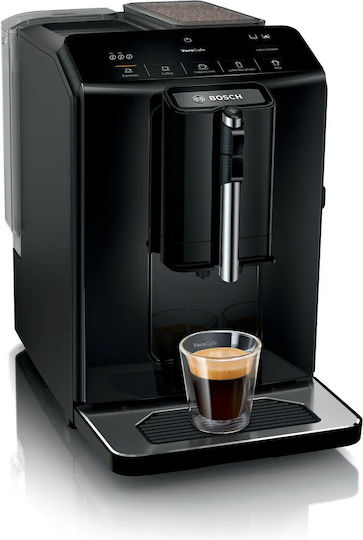 Bosch Αυτόματη Μηχανή Espresso 1300W Πίεσης 15bar για Cappuccino με Μύλο Άλεσης Μαύρη TIE20109