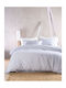 Rythmos Duvet Cover Set Cotton Single with Pillowcase 160x250 Motiv Light Blue