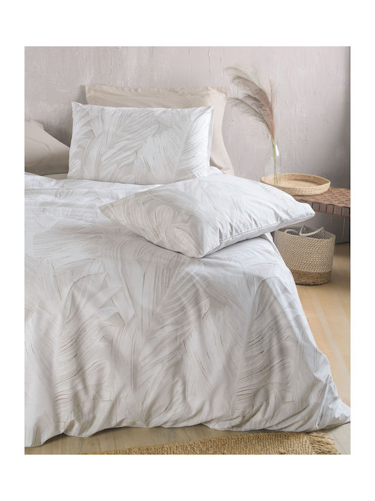 Rythmos Duvet Set Queen 220x240cm Palm Beige 3pcs 380 GSMGsm