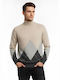 Langarmbluse Beige