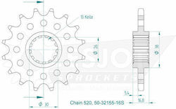 Esjot Front Sprocket for Honda Transalp