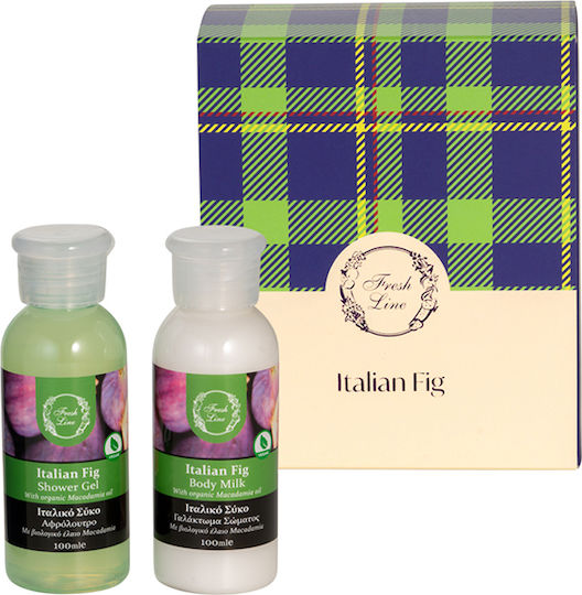 Fresh Line Italian Fig Mini Skin Care Set for Body Cleaning 2pcs