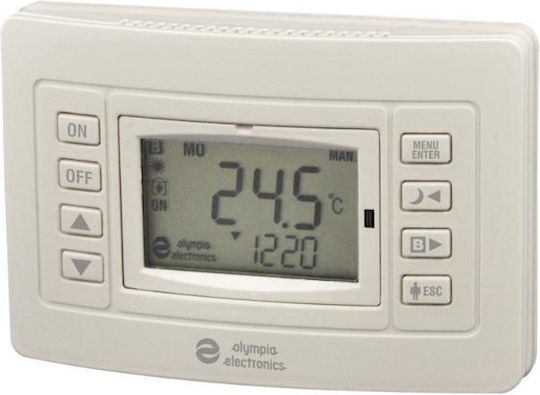 Olympia Electronics Bs-820p/kit Drahtloser Programmierbarer Thermostat für Zentralheizung und Kühlung 2 AA Batterien