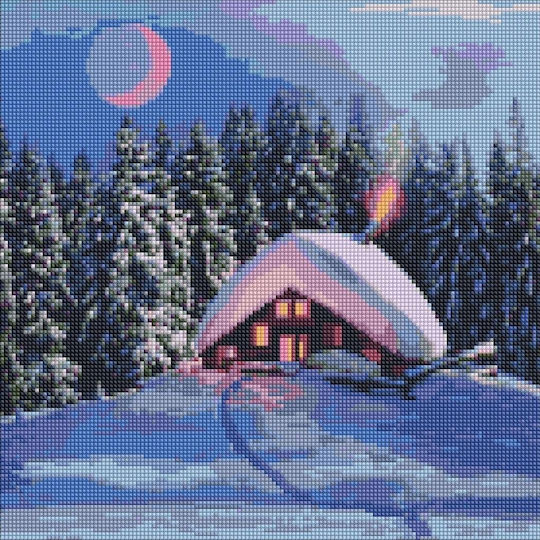 Norimpex Diamantmosaik Schneehütte 40x40cm
