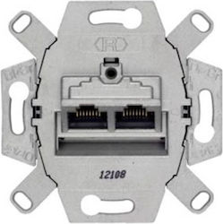Πρίζα Δικτύου Siemens Delta 5tg20262 Uae Iae 2 Θέσεων Ip20 Εντοιχιζόμενη