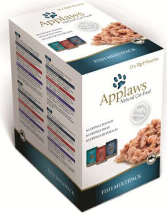 Applaws Υγρή Τροφή για Γάτες σε Φακελάκι με Ψάρια 12x70gr