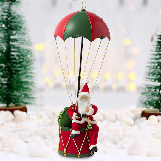 Bakaji Bakaji Babbo Natale Parachute Christmas Decoration Red Green 60 Cm