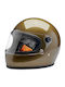 Biltwell Gringo S Ugly Gold Metallic Motorcycle Helmet Full Face ECE 22.06