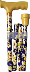 Σπαστό Μπαστούνι Στήριξης Medical Brace Blue Floral Σπαστό Μπαστούνι Στήριξης Medical Brace Blue Floral