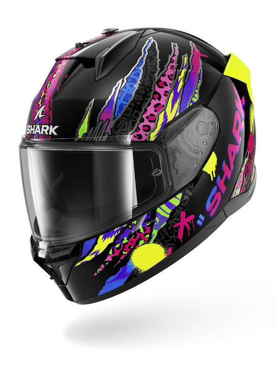 Shark D-skwal 3 FAWN Black/Violet/Yellow Κράνος...