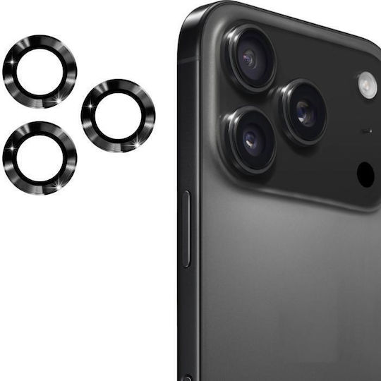 Camera Protection Tempered Glass Black for the iPhone 17 Pro, iPhone 17 Pro Max