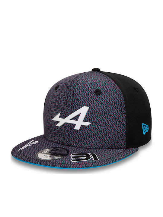 New Era Kids' Hat Jockey Fabric Alpine Esteban Ocon 9fifty Black