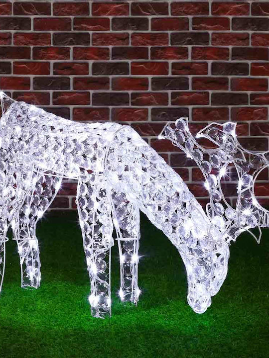 Bakaji Bakaji Rena Illuminated Decorated Reindeer 3D Acrylic 100 Cold White LED Lighting H42 cm