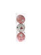 White Pink Metallic Bells Tree Design 8cm Set 3 83356