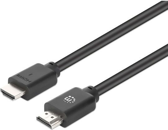 Manhattan HDMI 2.0 Premium High Speed 4K 60Hz HDR Cable HDMI male - HDMI male 2m Μαύρο